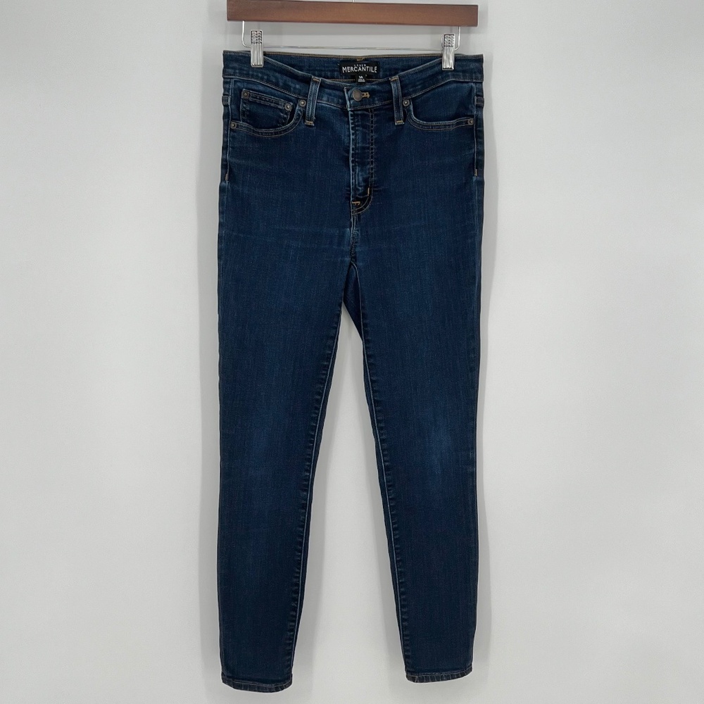 J. Crew Womens Skinny Jeans Size 28 Blue Denim Mid Rise Straight Ankle Stretch